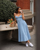 Robe fourreau , encolure en U, sans manches, couleur unie, longue