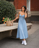 Robe fourreau , encolure en U, sans manches, couleur unie, longue